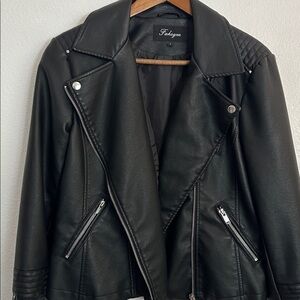 Black Faux Leather Jacket